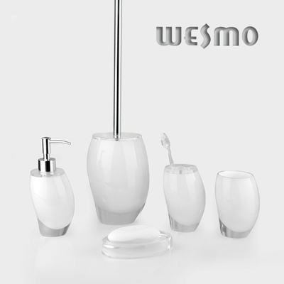 5 Piece hite Polyresin Bathroom Sets