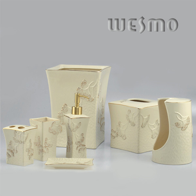 7 Piece Top - grade Porcelain Porcelain Bathroom Accessories Set