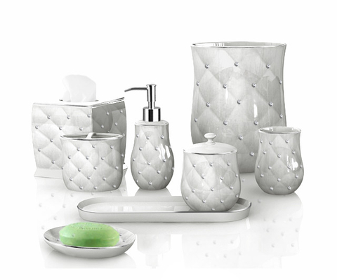 Tridimensional Diamond Patterns Adds Luxury Porcelain Bathroom Accessories (WBC0634A)